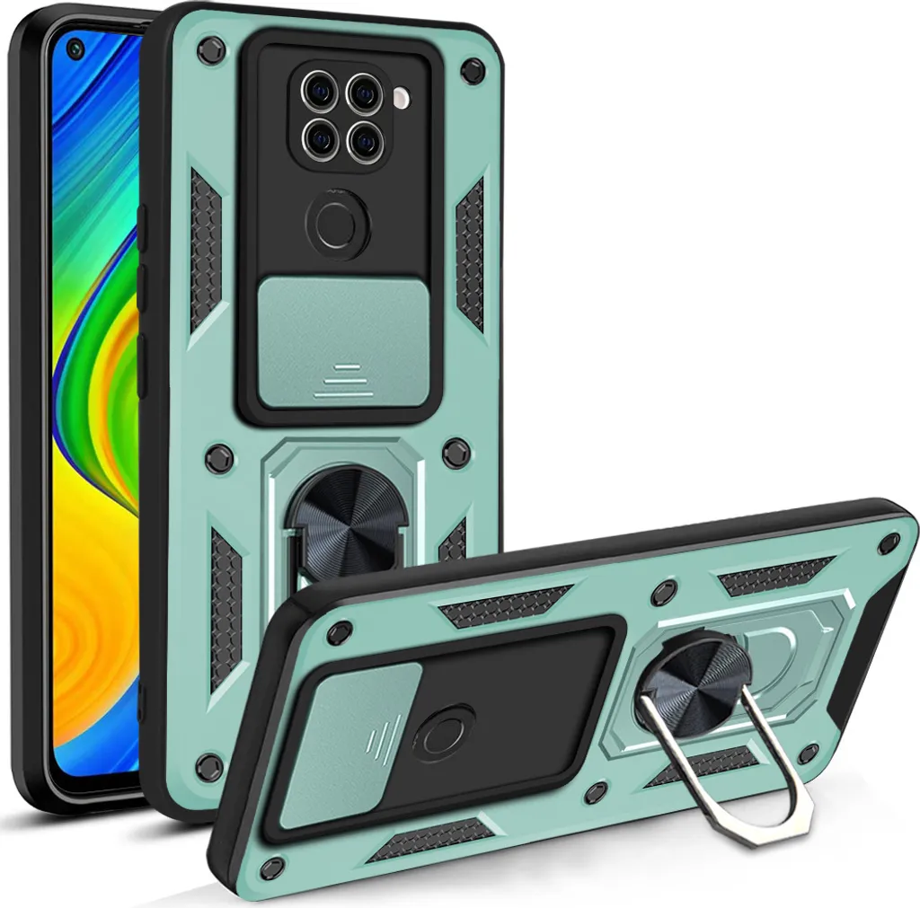 Custodia magnetica digitale Max Power per Xiaomi Mi 13T / Mi 13T Pro con anello rotante, rossa