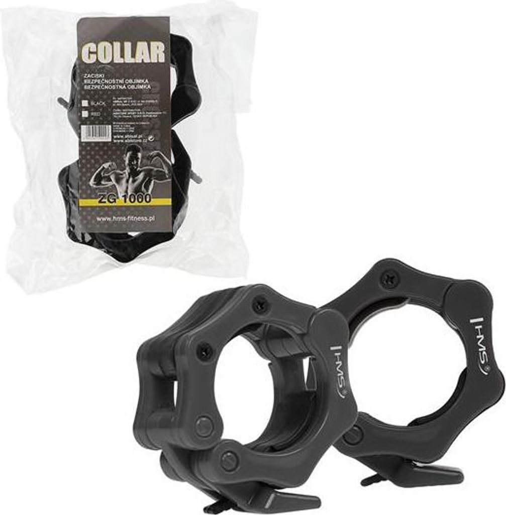 ZG1000B SCHWARZE HMS-SCHLOSSKLAMMER (2 Stück)