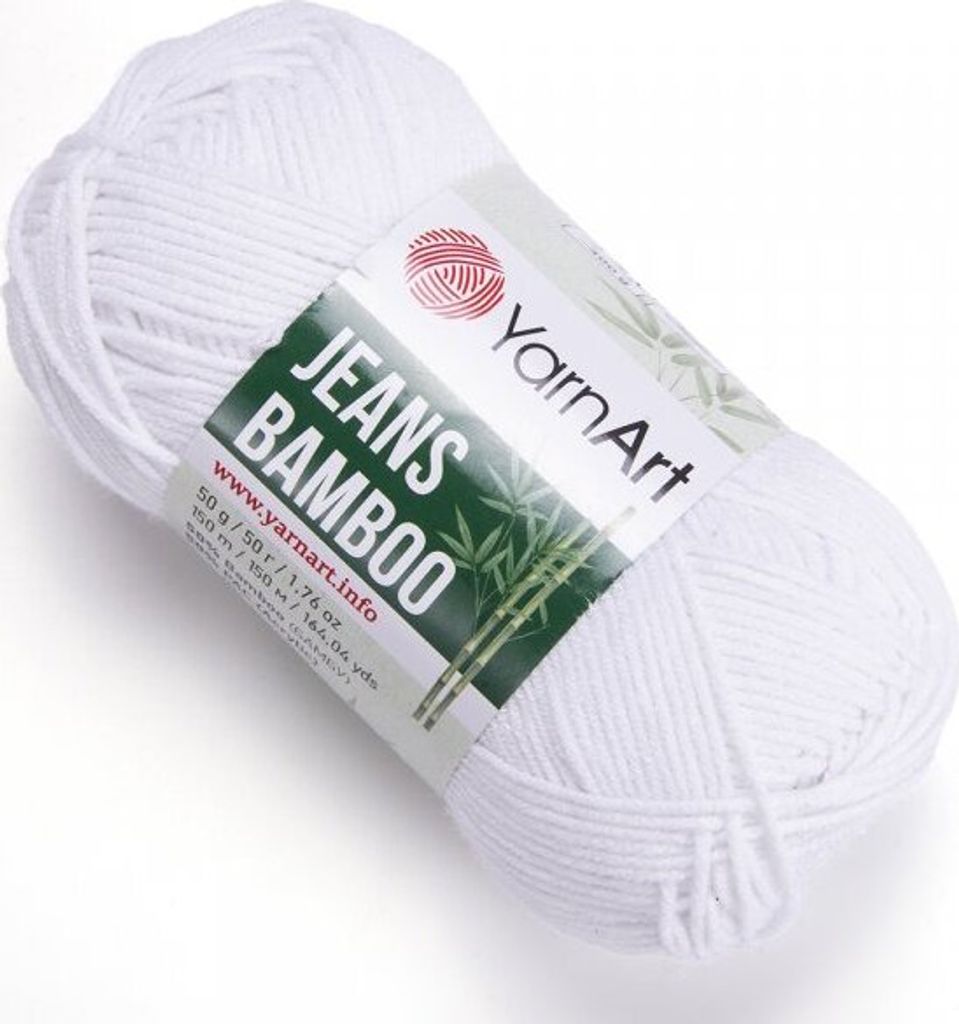 Yarn Art Jeans Bamboo 101 White Strickgarn Produktbild 