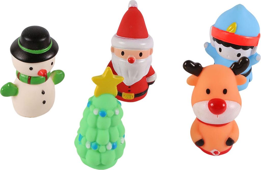 5 Stück Weihnachts-Fingerpuppen aus Silikon, Elch, Weihnachtsmann, Schneemann, Weihnachtsbaum, Charakterspielzeug, Rollenspiele, Geschichtenerzäh...