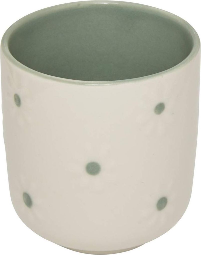 Tasse mit punkten margot grün und weiß - Atmosphera créateur d'intérieur