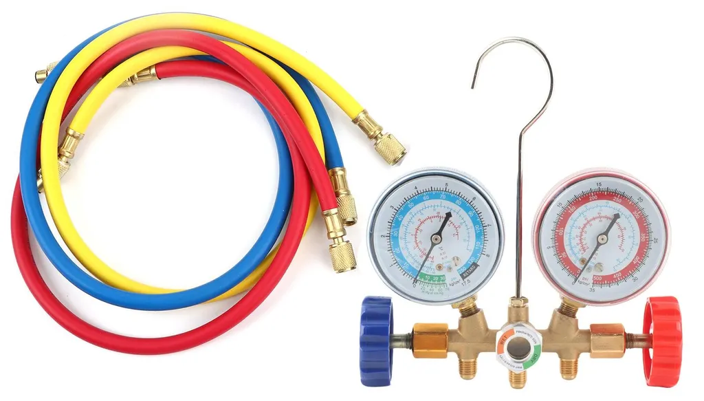 Coffret de diagnostic frigoriste avec manomètre et flexibles de charge