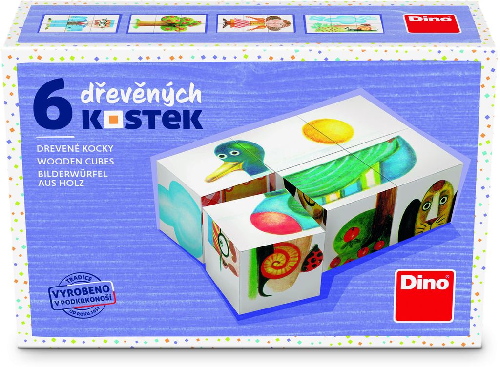 DINO Bildwürfel Ente, 6 Würfel