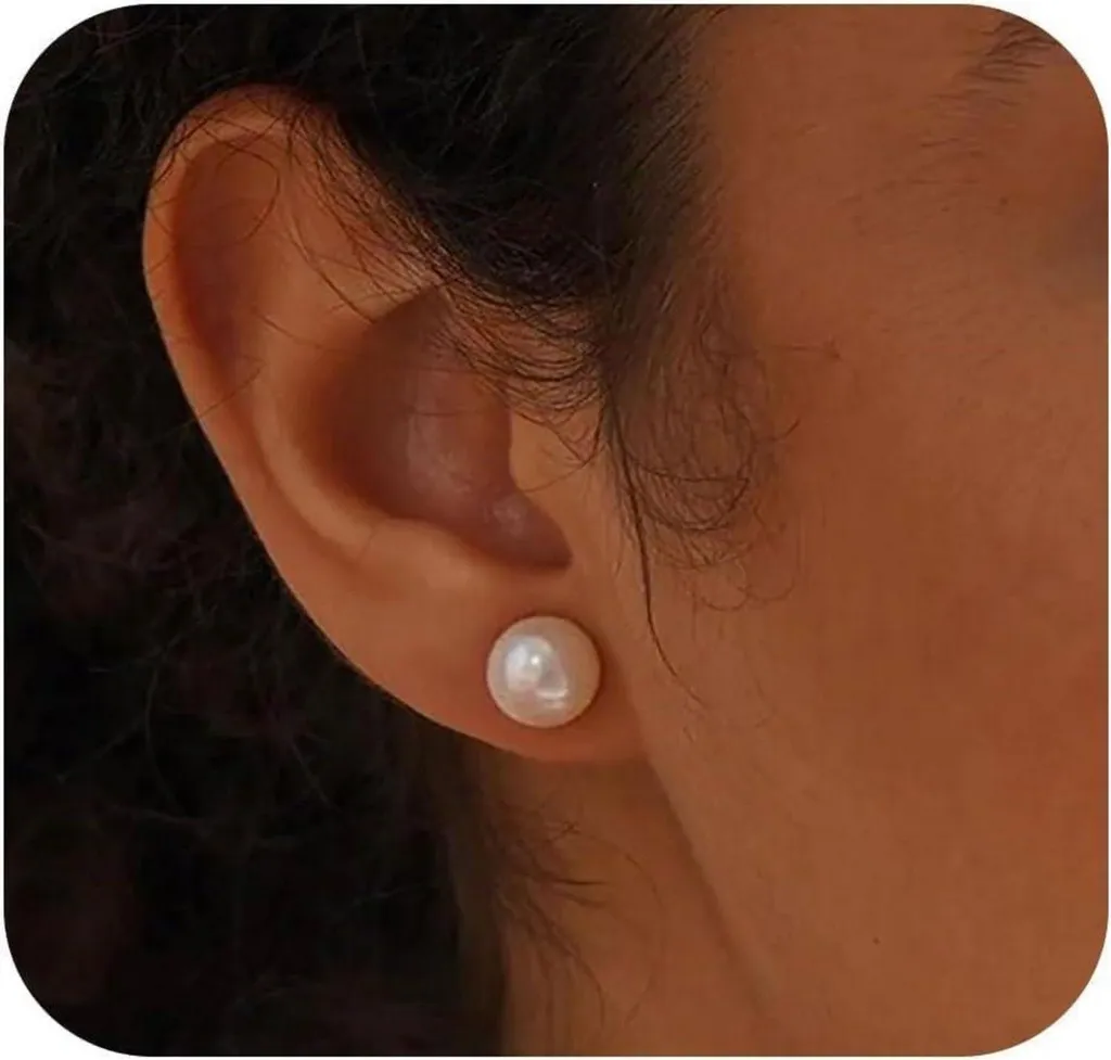 Orecchini Perle Argento 925 FUNEIA Oro | Perle Acqua Dolce 6mm