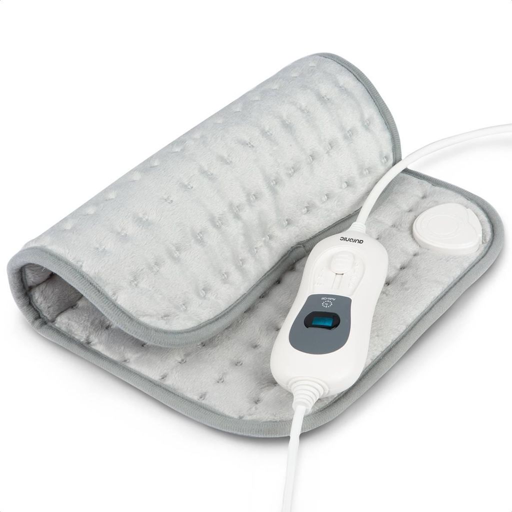 Auronic Heizkissen Elektrisch - 40x30cm - Nacken und Schultern - Waschbar - Heating Pad - Grau