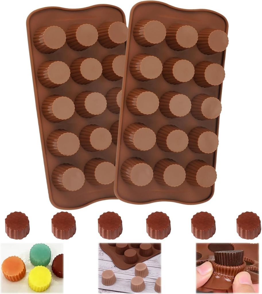 GKA 2 Stück Silikon Pralinenform Pralinen Schokoladenform, Produktbild 
