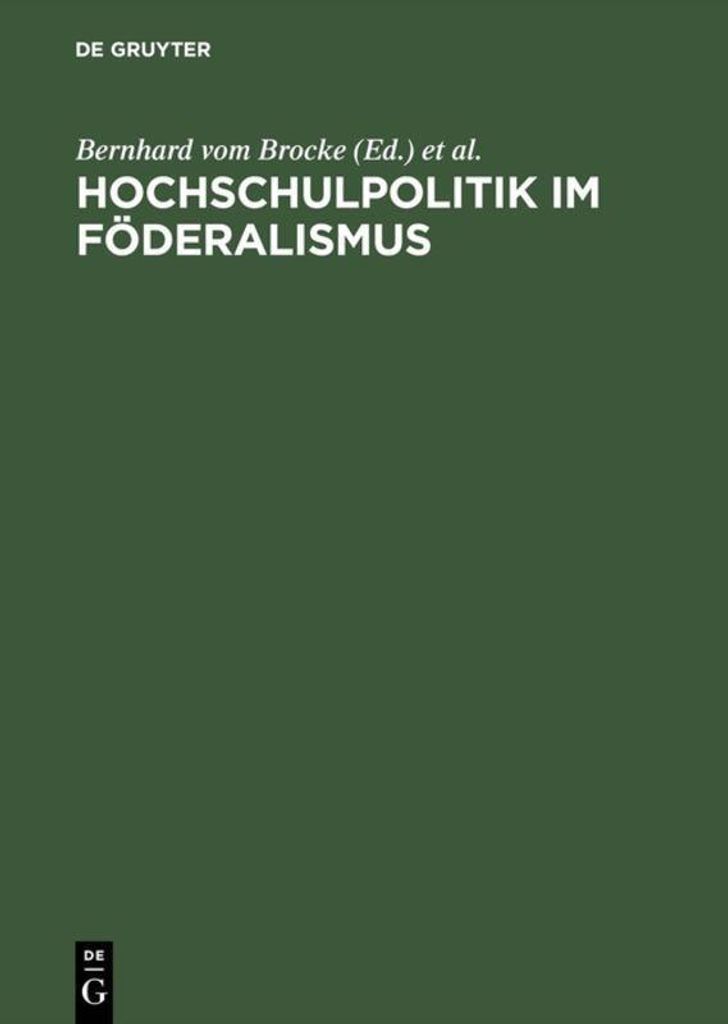 Hochschulpolitik im Föderalismus