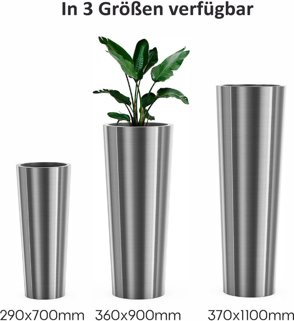 wuuhoo I Pflanzkübel Holly aus Edelstahl rosefarben silber Produktbild 7