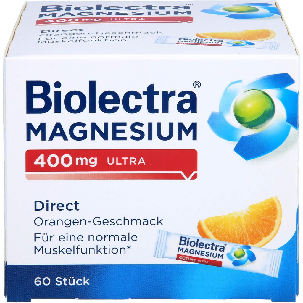 Biolectra Magnesium 400 mg ultra direct pałeczki, 60 szt. Zdjęcie produktu 