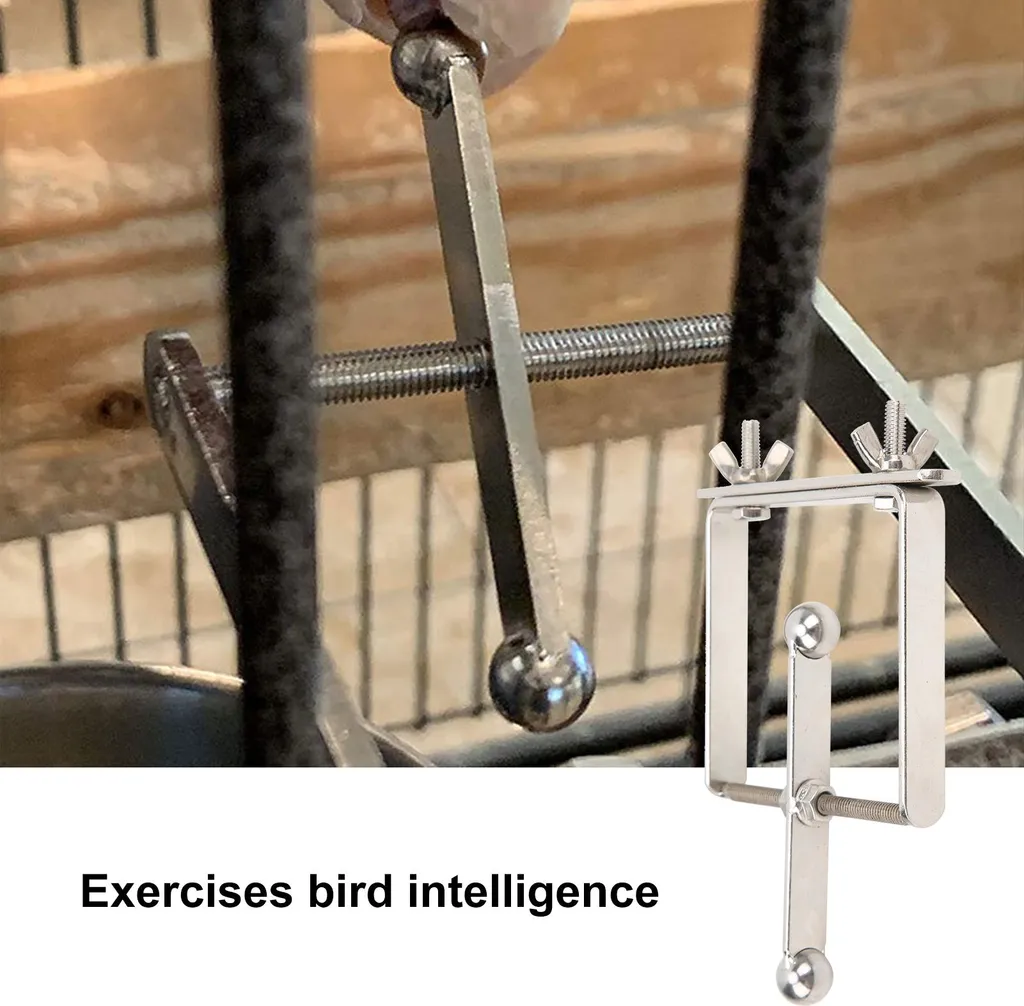 Spinner oiseau rotatif en acier inox, robuste pour mastication active