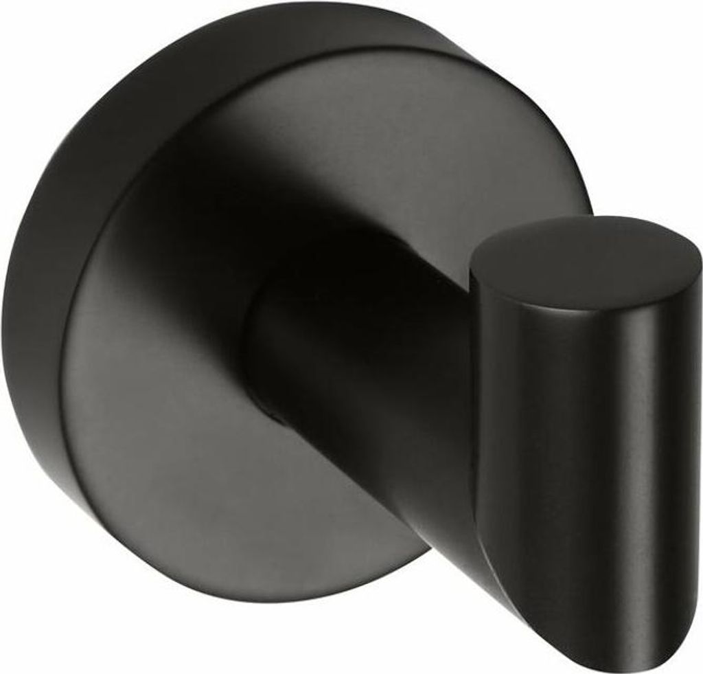 Einfacher Wandhaken DARK aus schwarzem Messing 5,5 x 5,5 x 6,5cm BEMETA