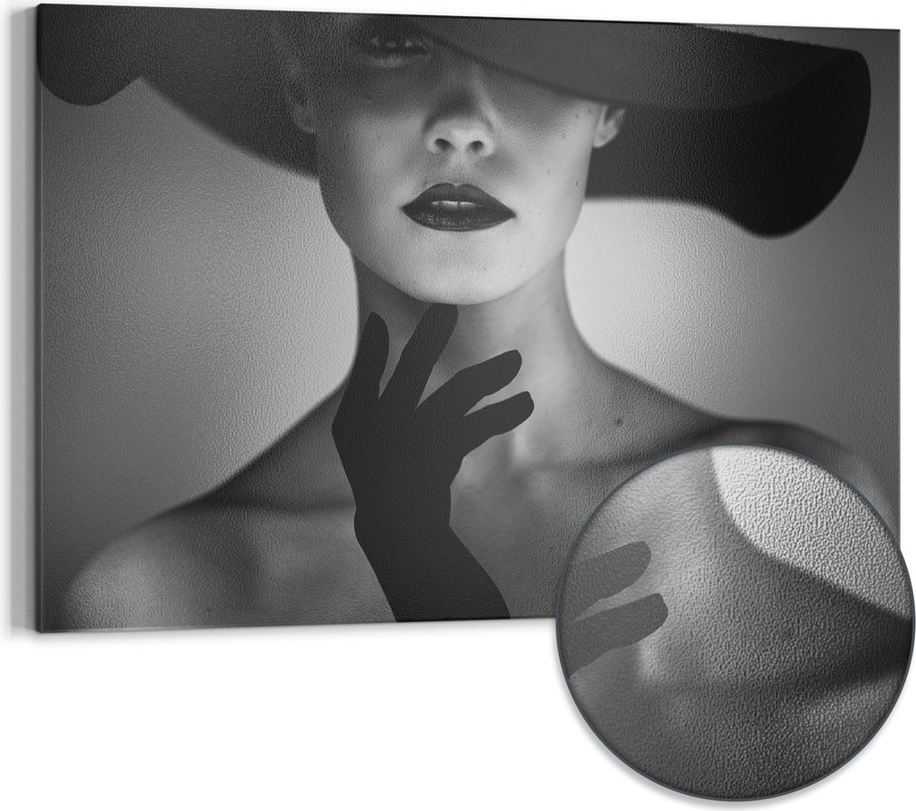 DEQORI Magnettafel Metall 90x60 cm 'Geheimnisvolle Eleganz' Whiteboard Pinnwand Büro