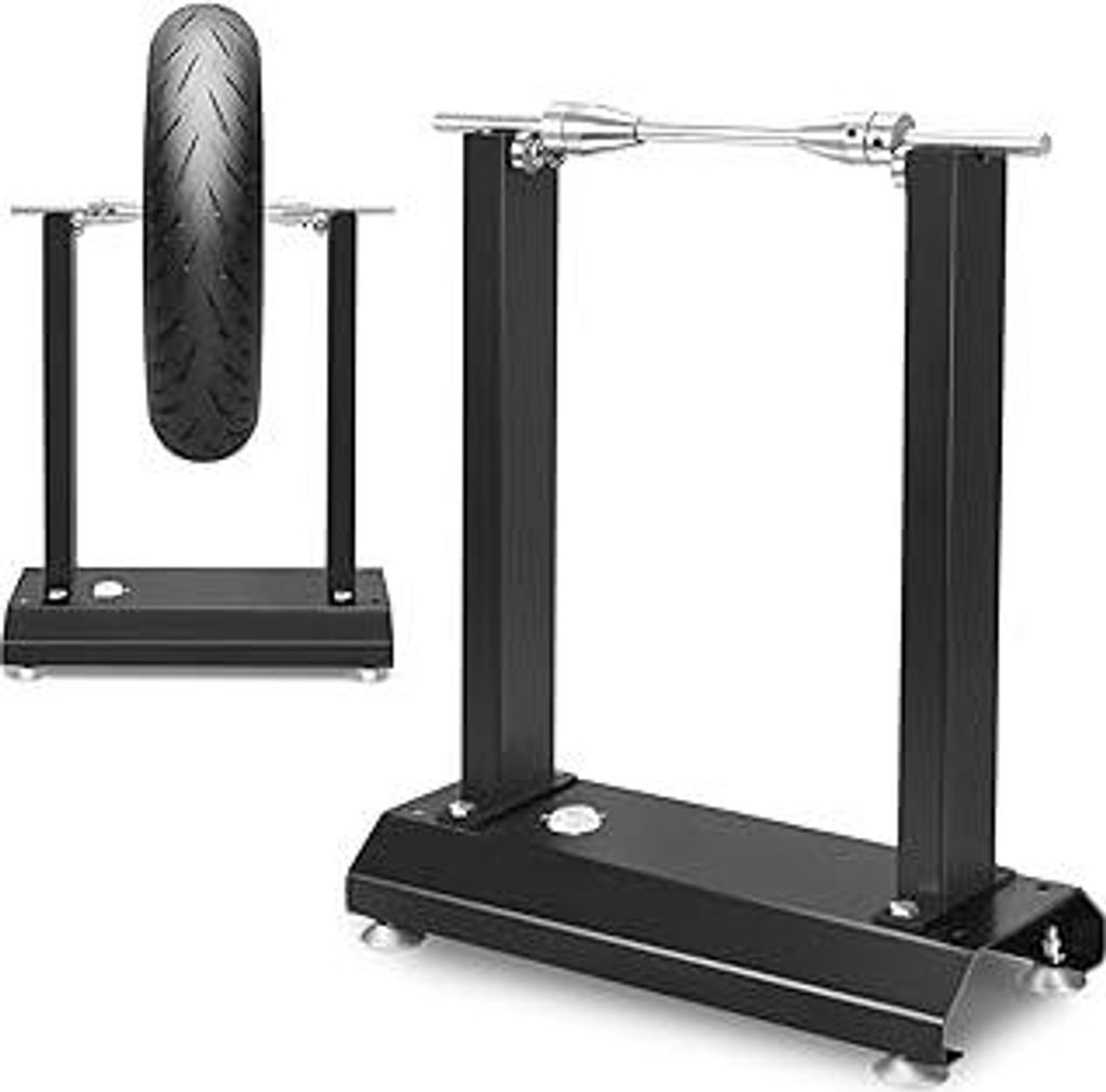 Motorrad Auswuchtmaschine Auswuchtgerät für Motorradräder mit 4 Stützbeinen und Wasserwaage Felgenauswuchtmaschine Auswuchtbock Radauswuchtmasc...