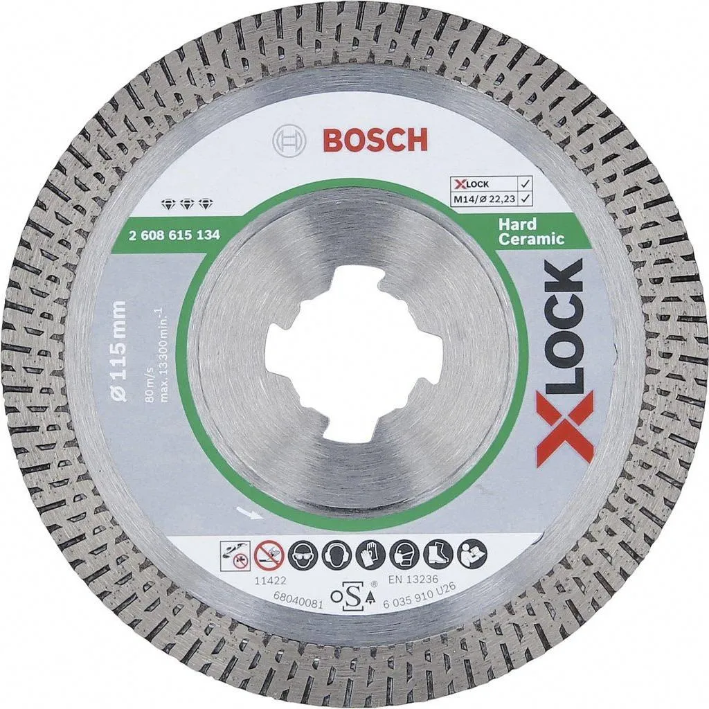 Disque Bosch X-LOCK 115mm à Jante Continue pour Coupes Nettes de Céramique