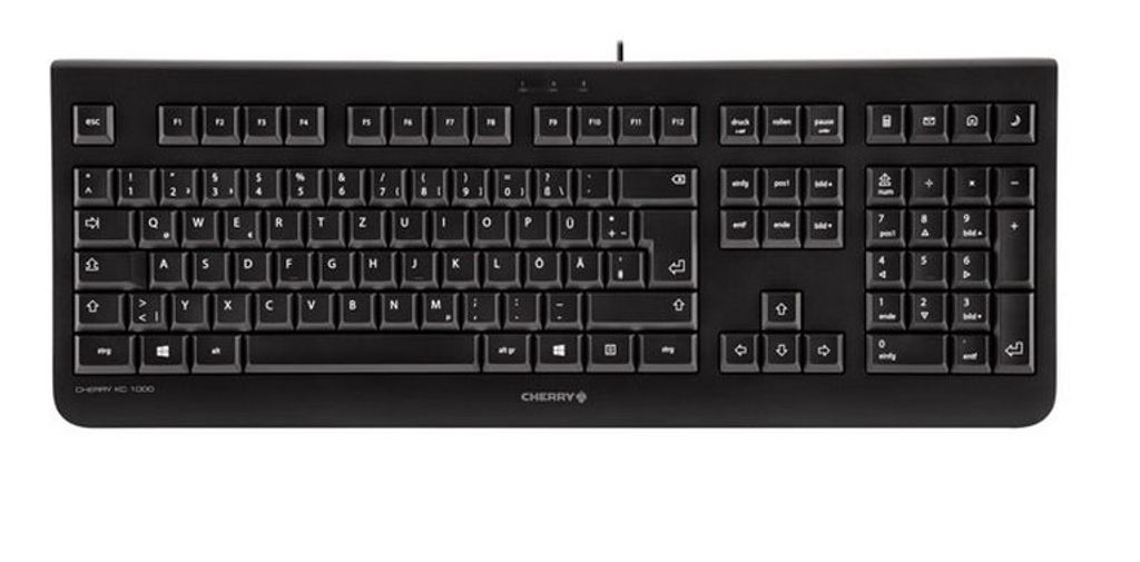 Cherry KC 1000, USB, PC/server, Büro, Schwarz, 1.8 m, USB Produktbild 