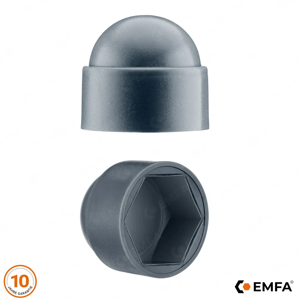 Capuchons de protection vis M10 - 50 Cache-écrous borgnes 17mm Anthracite