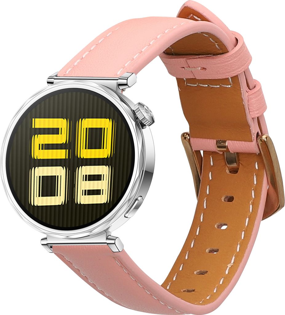 kwmobile Armband kompatibel mit Huawei Watch GT5 41mm / GT5 Pro 42mm / Watch GT4 41mm - Echtleder Fitnesstracker Sportarmband Band