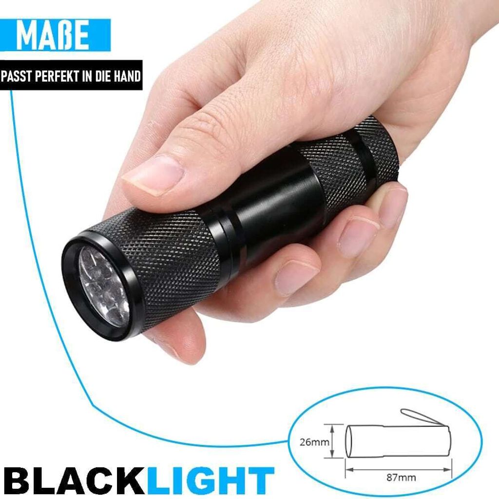 Torcia UV 395Nm USB Ricaricabile LED, Lampada Di - Foto 6