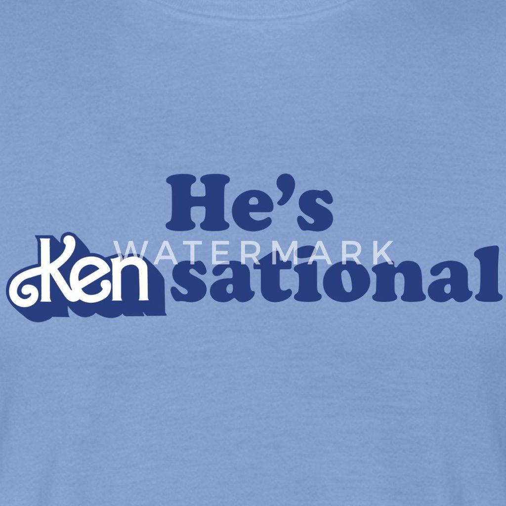 Spreadshirt Barbie Ken Design Lustiger Spruch He's Kensational Männer T-Shirt, XL, Carolina Blue