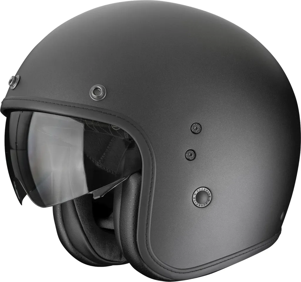 Casque jet Scorpion Exo Belfast EVO Solid noir mat nacré taille 2XL