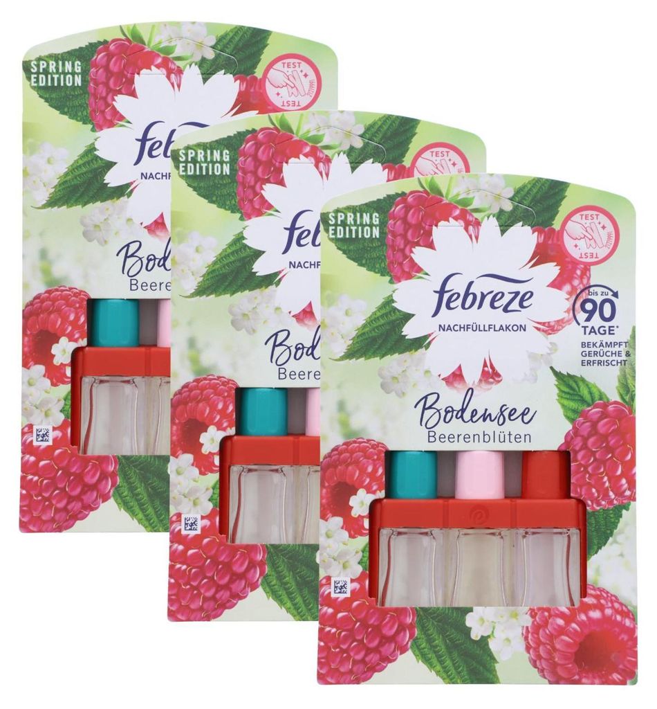 3 x Febreze Bodensee Beerenblüten Duftstecker Nachfüller je Produktbild 