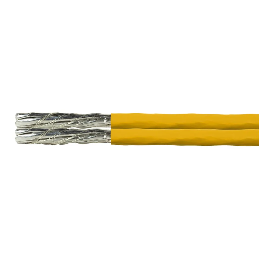 Câble réseau Logilink S/FTP Cat.7A 1200MHz AWG23 Jaune Duplex au mètre