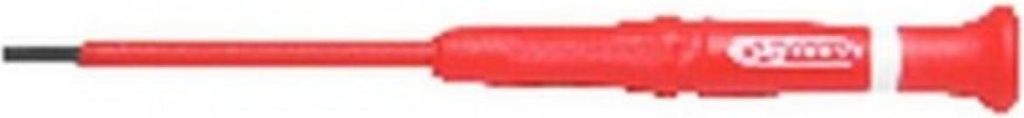 KS TOOLS 500.6138 Präzisions-Schraubendreher mit Schutzisolierung für Schlitzschrauben, 1,5mm