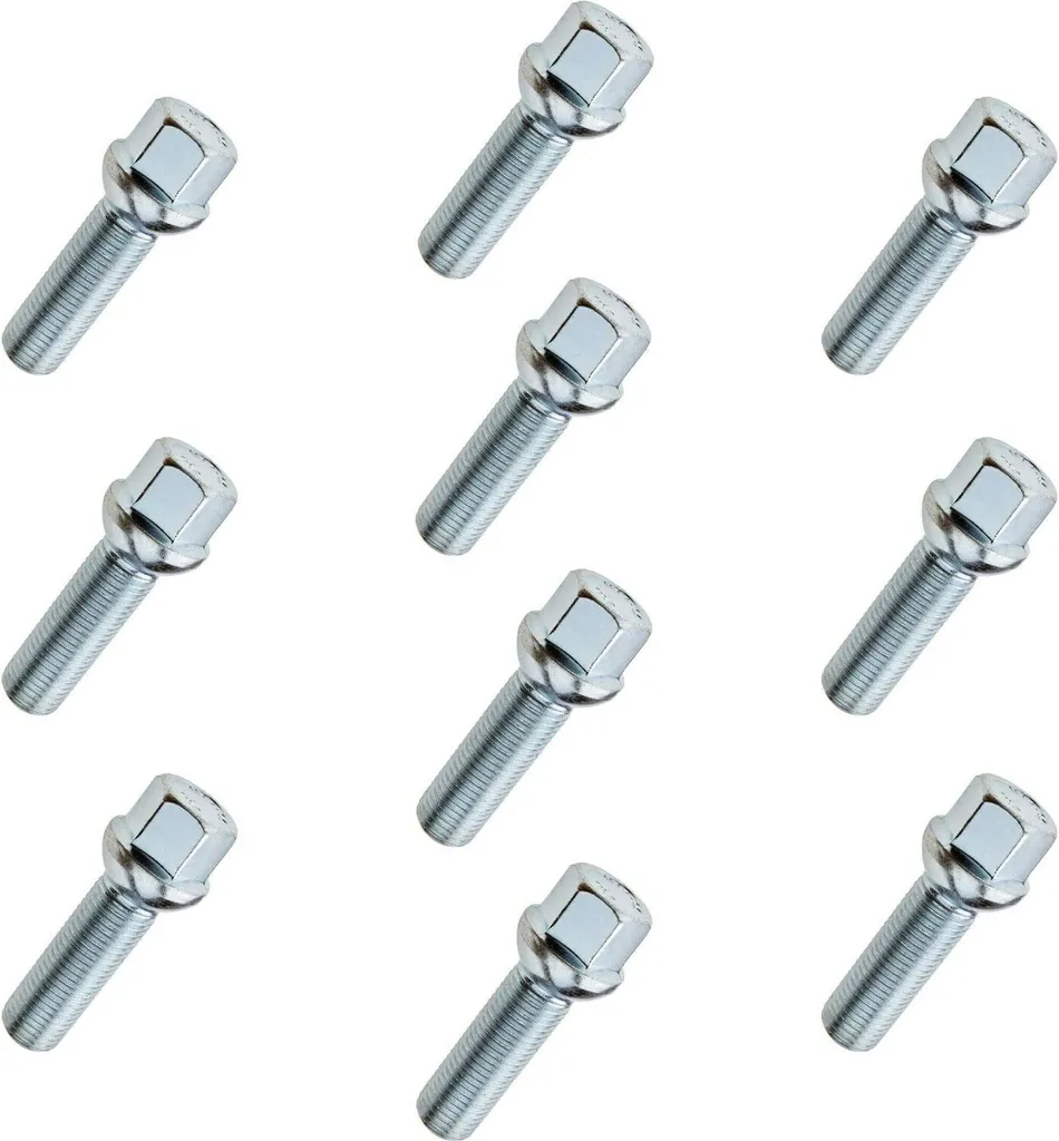 Set 10 Bulloni M14x1,5x40mm Sfera Chiave 17 per Cerchi Lega VW Audi