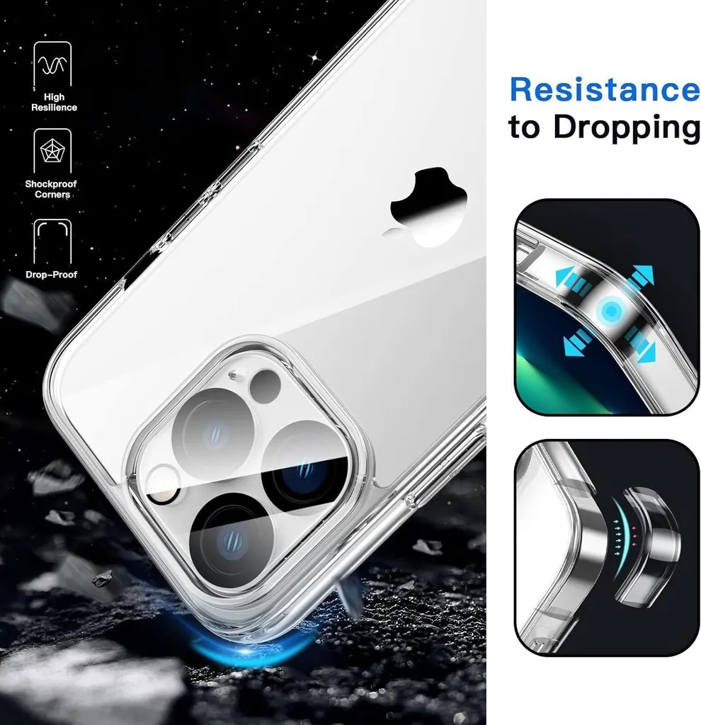 Custodia iPhone 13 Pro 6.1" + 2 Vetri Temperati 9H - Protezione Totale - 4