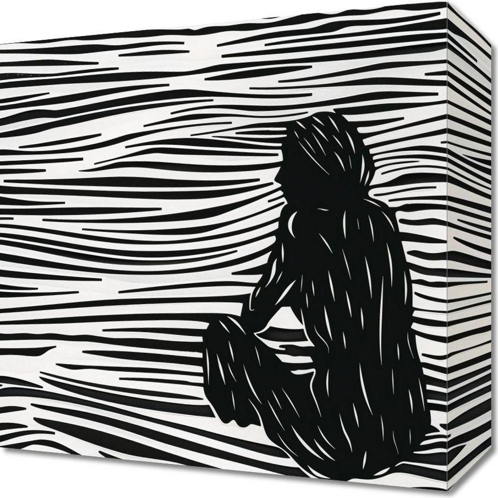 Bild 30x30cm Zusammengesetzte Fluidlinien