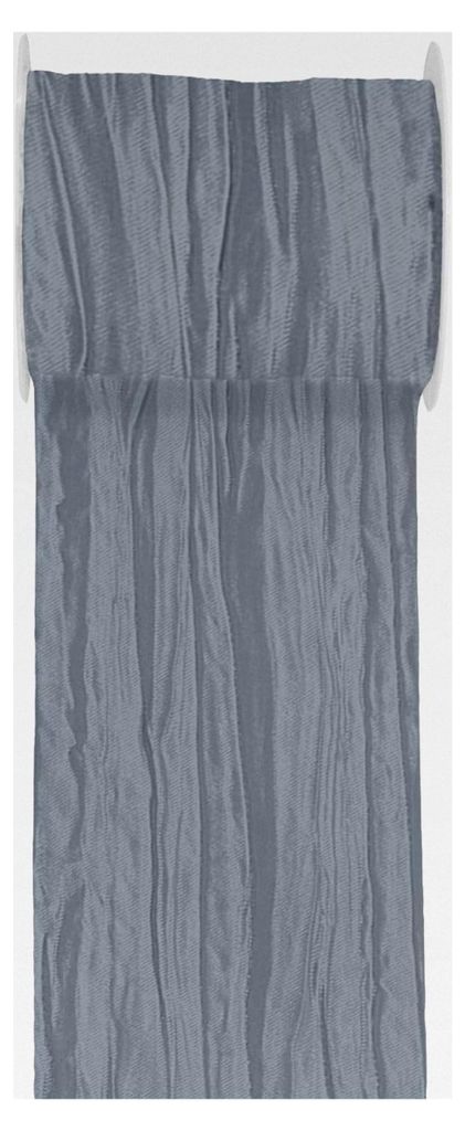 15 m langes Fripe TAFT Tischläufer in Creme Grau Taupe Beige für Tischdekoration bei Hochzeit, Kommunion und Konfirmation