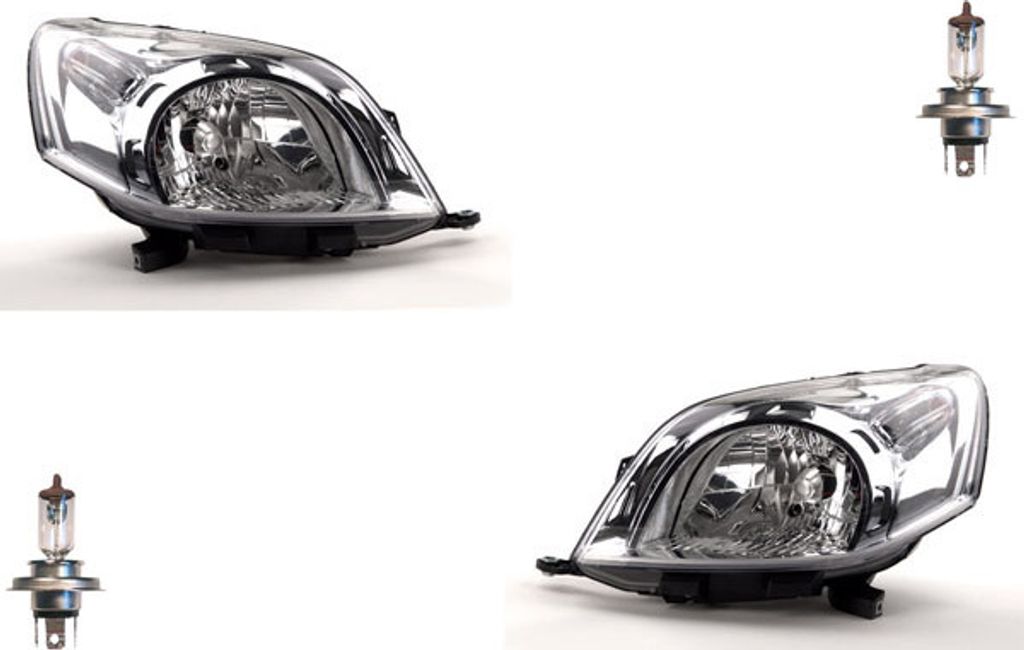 Johns, Scheinwerfer Halogen passend für Citroen Nemo 02/08- mit H4 als Set Links Rechts 1353198080 1618046480 1622960180 6205AZ 1353197080 1618046380