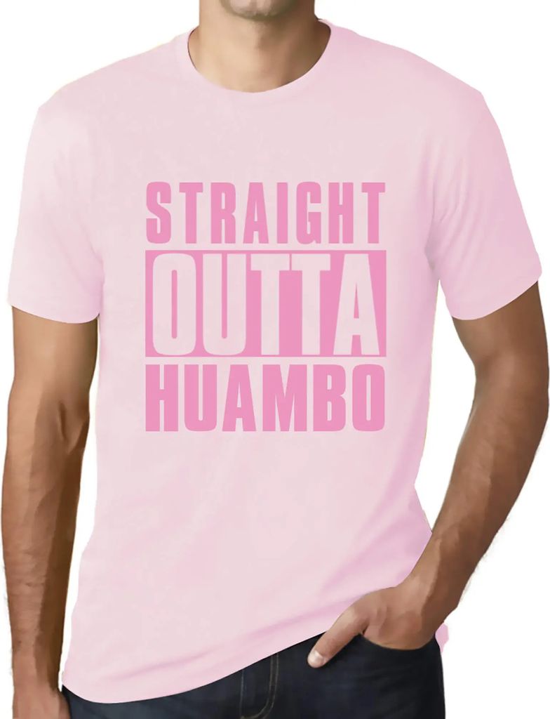 Herren Grafik T-Shirt Direkt aus dem Huambo – Straight Outta Huambo – Öko-Verantwortlich Vintage Jahrgang Kurzarm Lustige Druck Geburtstag Ges...