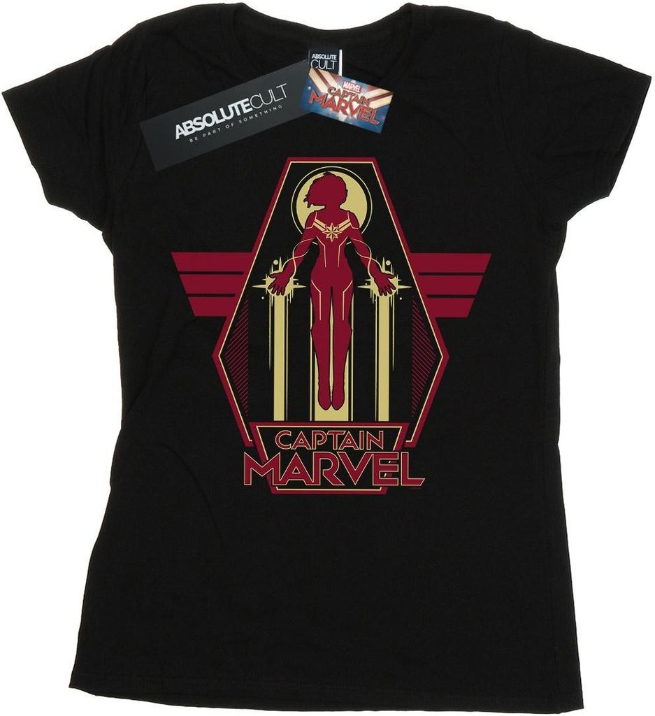Marvel - "Flying Warrior" T-Shirt für Damen BI16469 (L) (Schwarz)