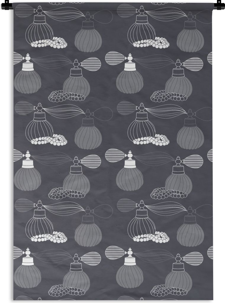 MuchoWow Wandteppich Wandbehang Parfüm - Halskette - Design 120x180 cm Tapisserie Dekoration Wandtuch - Schlafzimmer - Dekorationen für das Haus