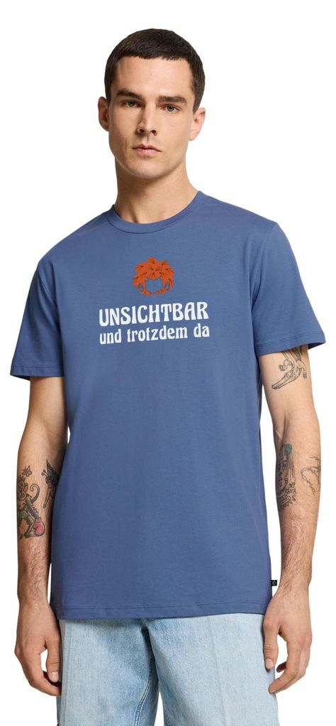Spreadshirt Pumuckl Mit Spruch Unsichtbar Und Trotzdem Da Männer Premium T-Shirt, XXL, Taubenblau