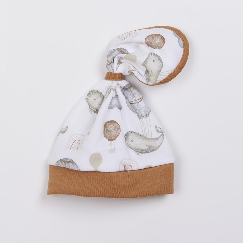 Baby-Baumwollmützen-Schal Nicol Miki, Gr. 80/86