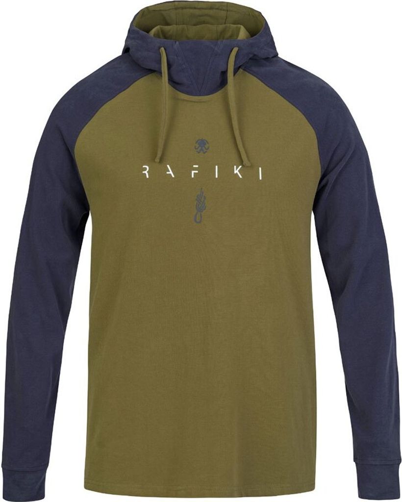 Herren-Kapuzenpullover RAFIKI TRAVERSE, avocado/ink Größe: S