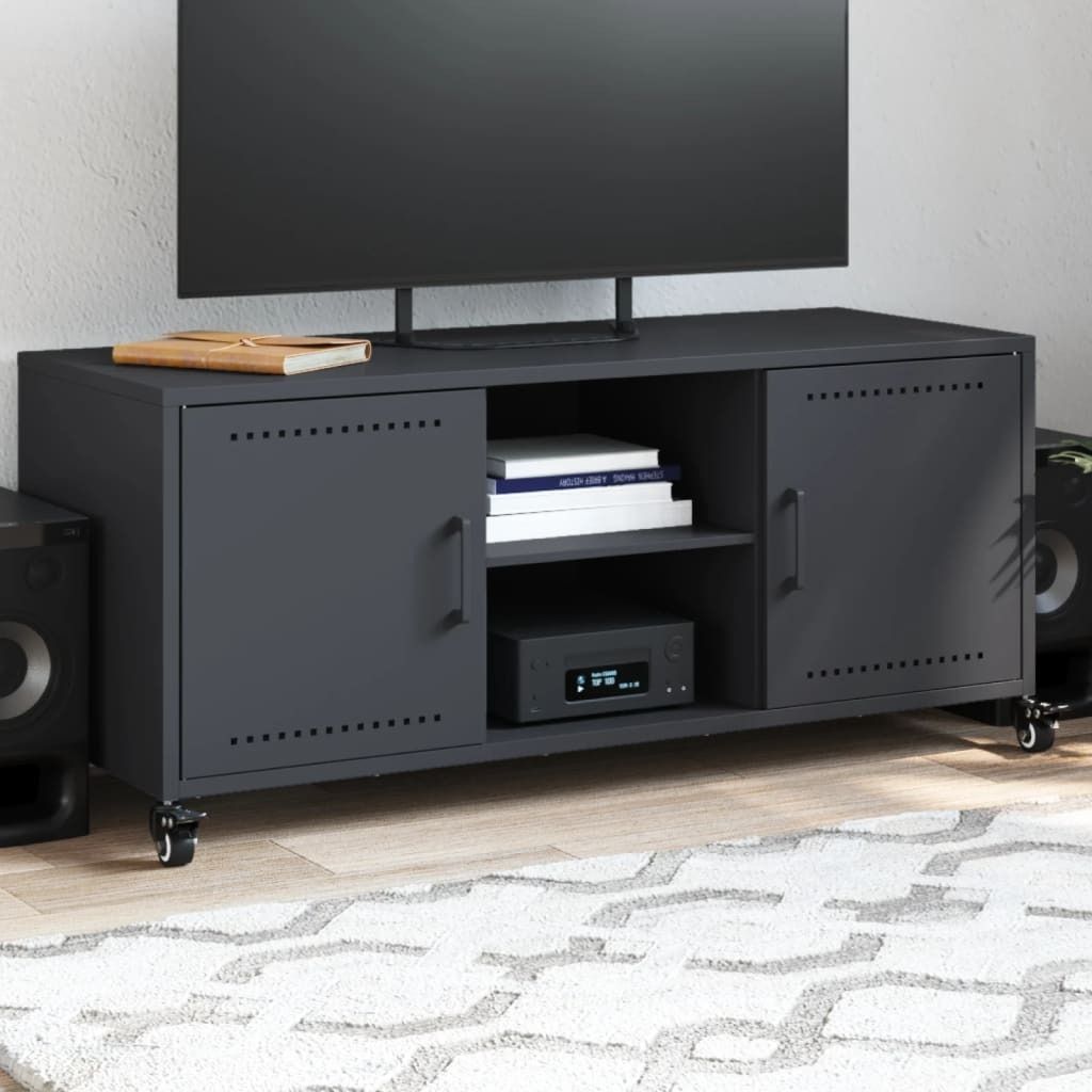 Maison Exclusive - TV-Schrank Anthrazit 100,5x39x43,5 cm Stahl