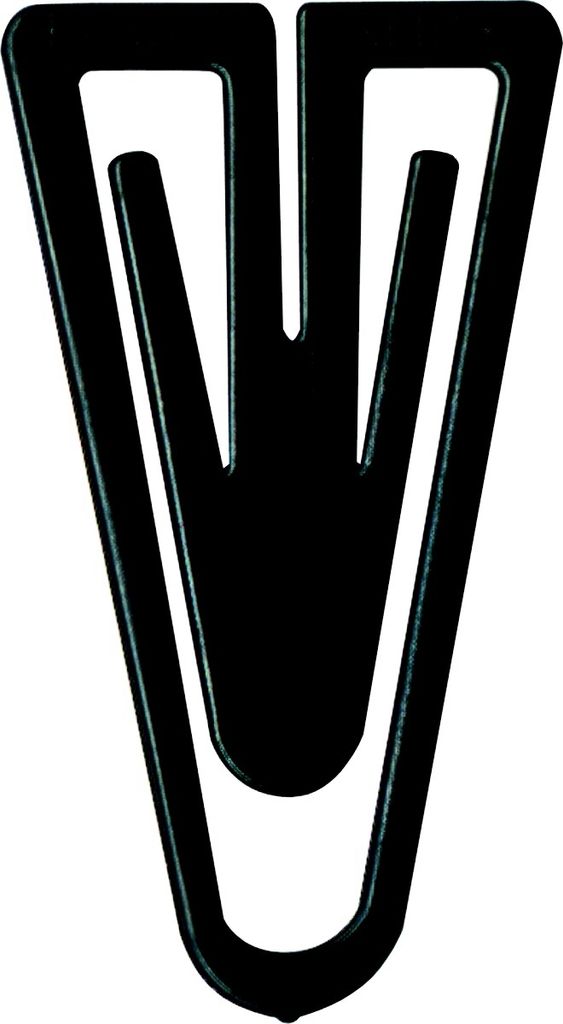 Büroklammern Plastiklips 60mm VE=10x100 Stück schwarz