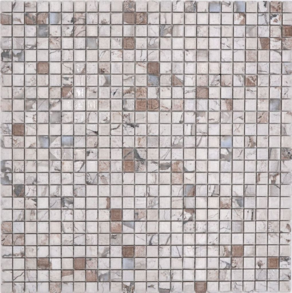 Keramik Mosaik Fliesen Jasba illusion beige glänzend Mamoroptik Küchenwand Badezimmerfliese Duschwand / 10 Mosaikmatten