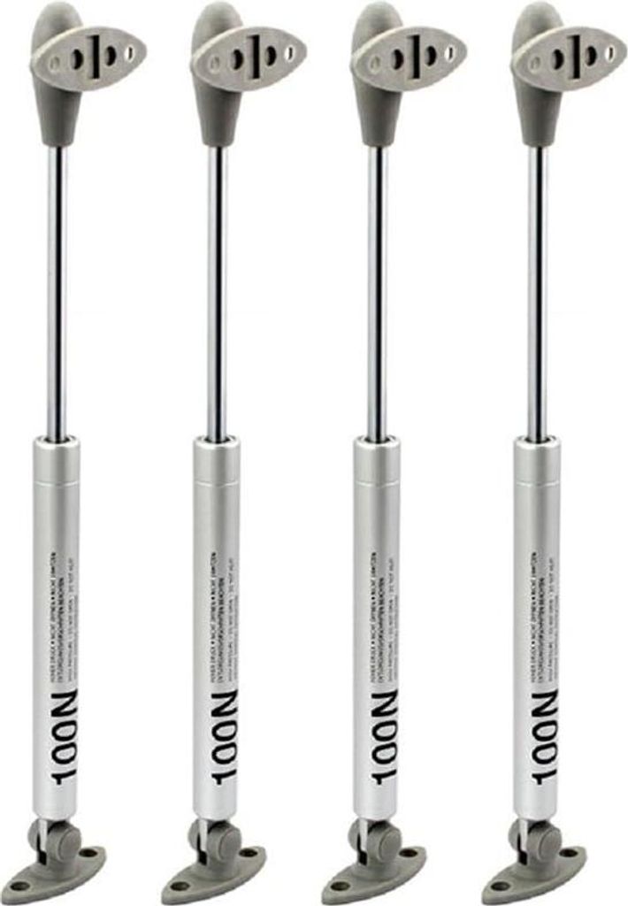 Hydraulischer Türdämpfer (100 N) für Küchenschränke und Möbel, Gasdruckfeder 49682, Möbelhebestütze, Soft-Close-Scharnier, 4er-Pack