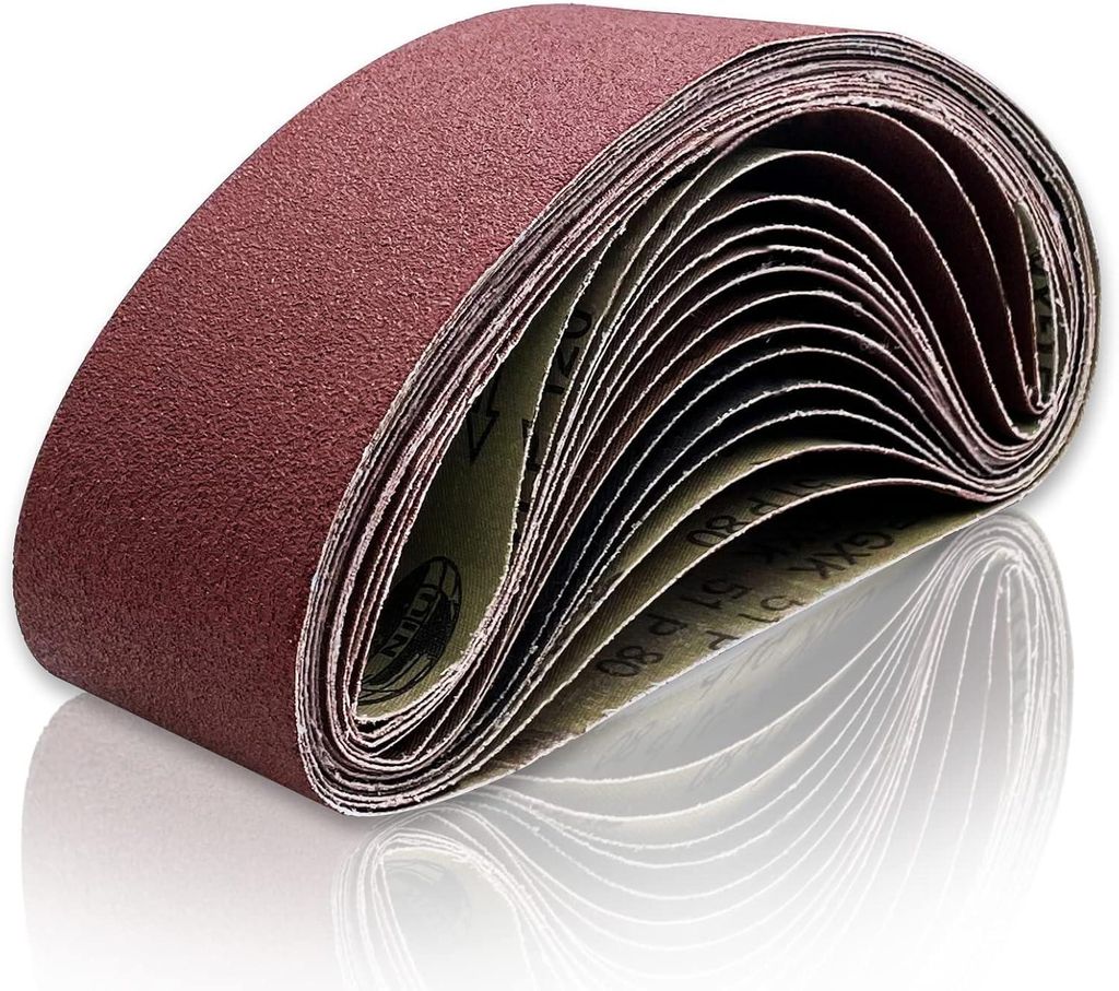 Schleifbänder, 610X100 mm Schleifband Set je 3 x Korn 80/120/150/240/400 für Bandschleifer Stationaer, Schleifmaschine, Band Tellerschleifer(15 S...