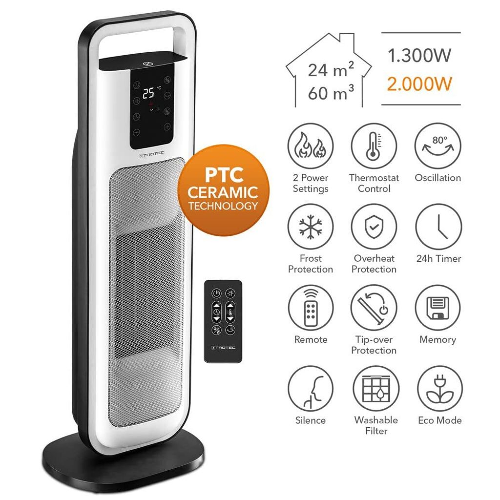 TROTEC Keramik-Heizlüfter TFC 21 E | mit Tragegriff, Produktbild 4