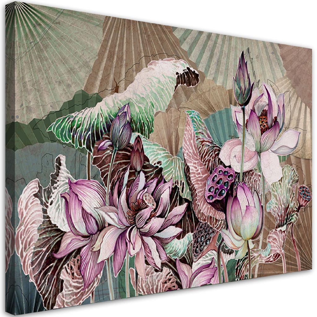 Leinwandbild Einfache Fächer 90x60 Feeby Braun bild für die Produktbild 
