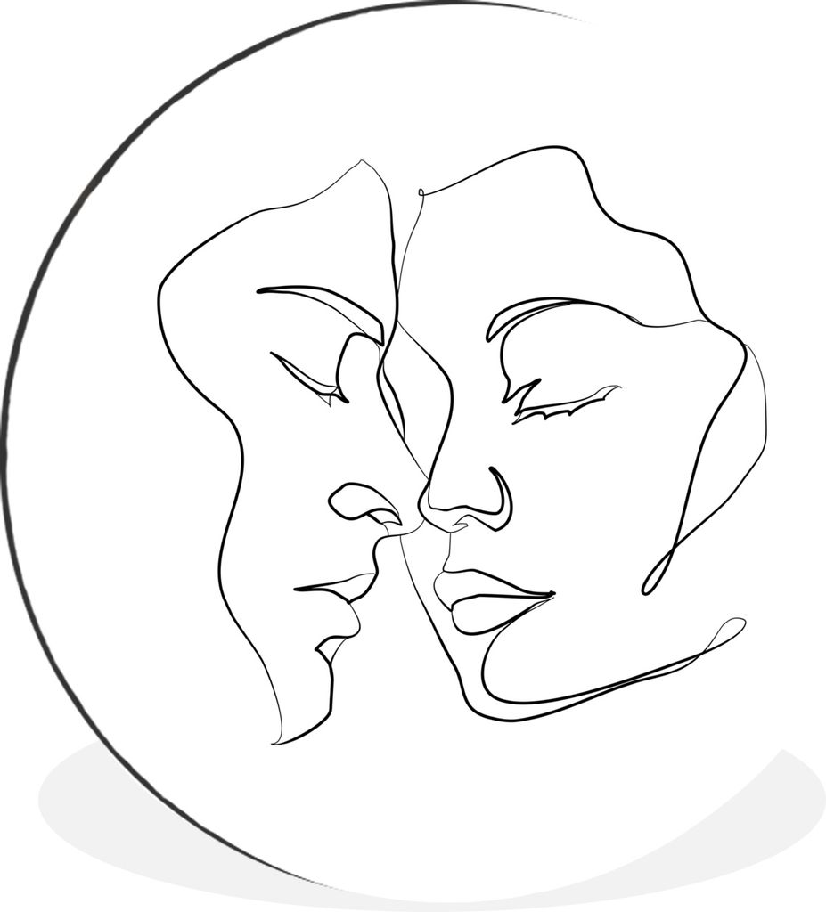 MuchoWow - Wand Bild - Wohnzimmer - Runde Bilder - Alubilder - Kunst für zu Hause - Aluminium - Wanddekoration