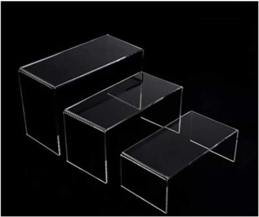 Organisateur bijoux acrylique pour vitrine et coiffeuse set de 3 socles chic