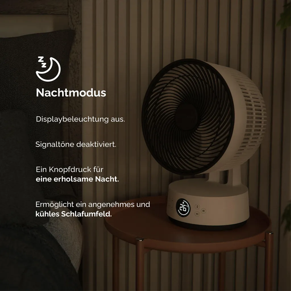 Ventilateur Meaco Sefte 10 Pouces avec Moteur CC et Oscillation Totale