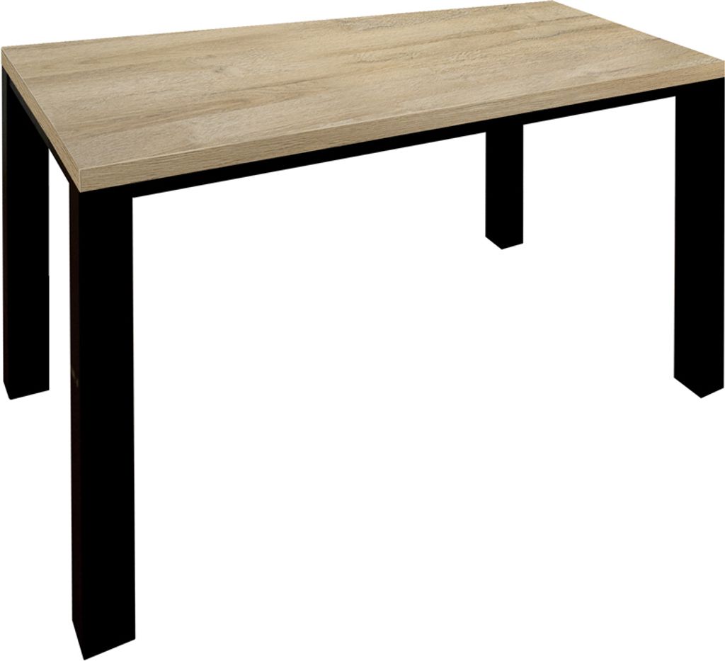 Esszimmertisch 140x90 Holzdekor Grandson Oak Gestell schwarz Stahl-Optik