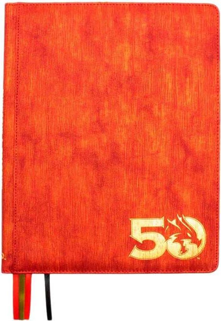 Premium Buchcover für Dungeons & Dragons 50 Jahre, Rot-Gold
